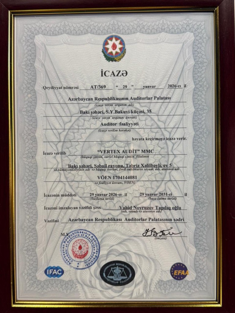 Vertex Audit lisenziyası 1